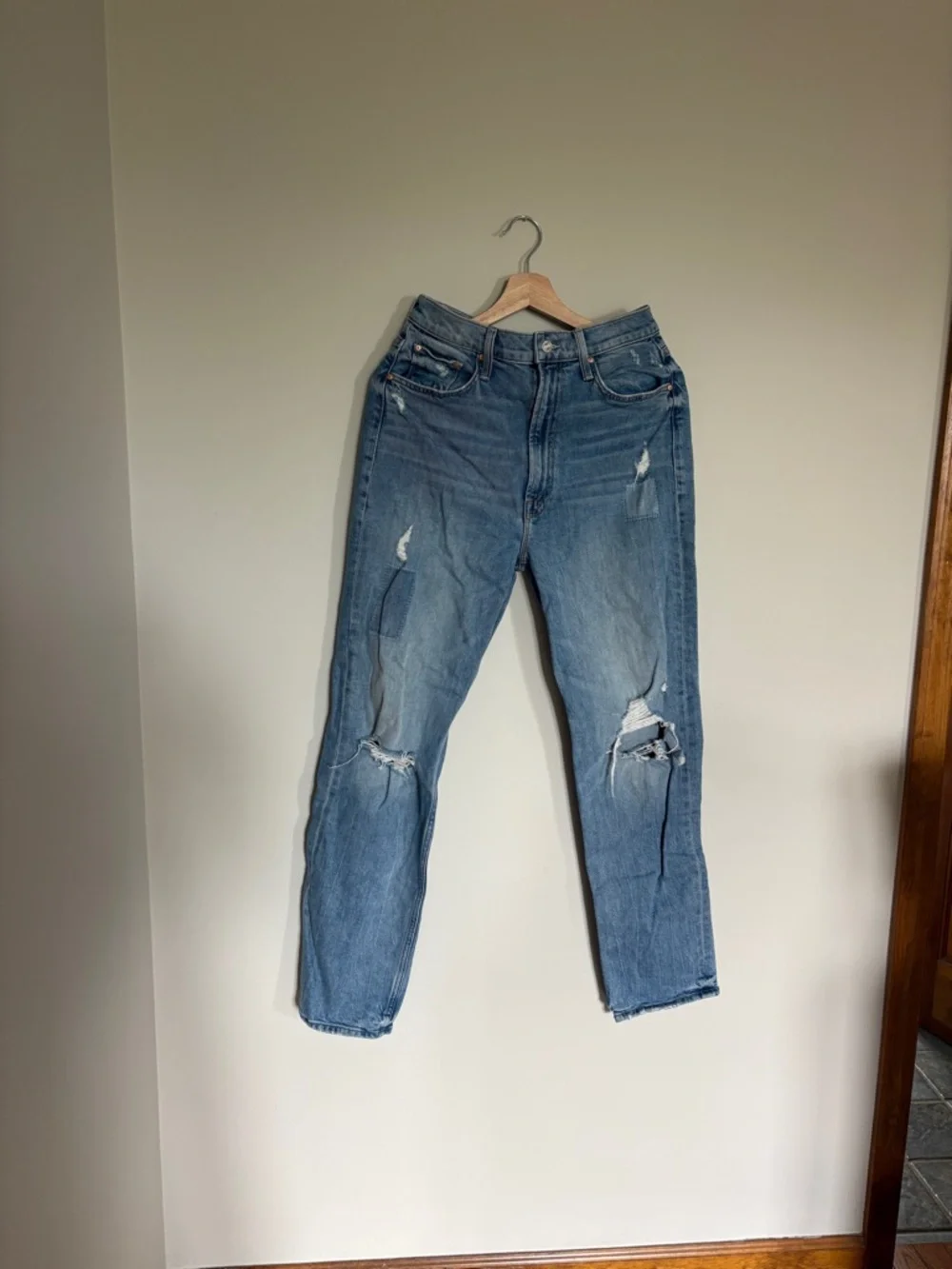 MOTHER Distressed High Waisted Boyfriend Jeans - Picture 2 of 9